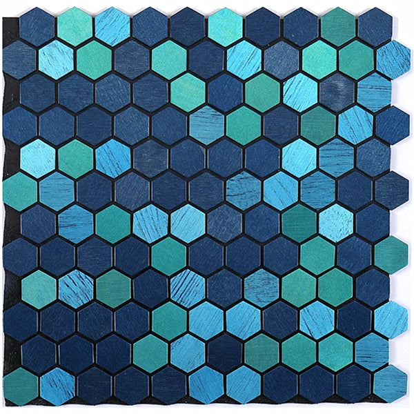 Wall Mosaic Tile Peel-And-Stick Metal Hexagon Sheet