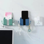 Wall Mount Organizer Phone & Remote Holder Tool-Free Mounting