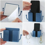 Wall Mount Organizer Phone & Remote Holder Tool-Free Mounting