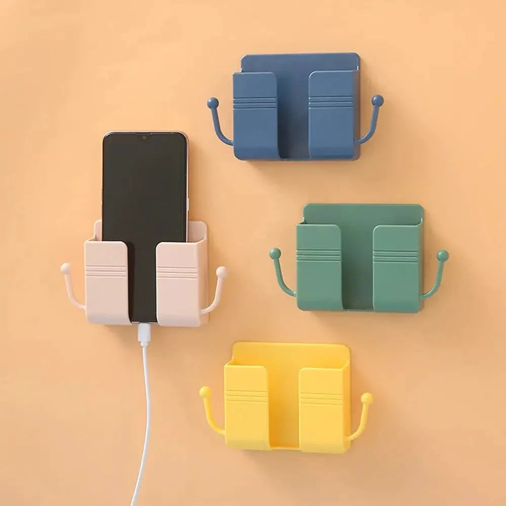 Wall Mount Organizer Phone & Remote Holder Tool-Free Mounting