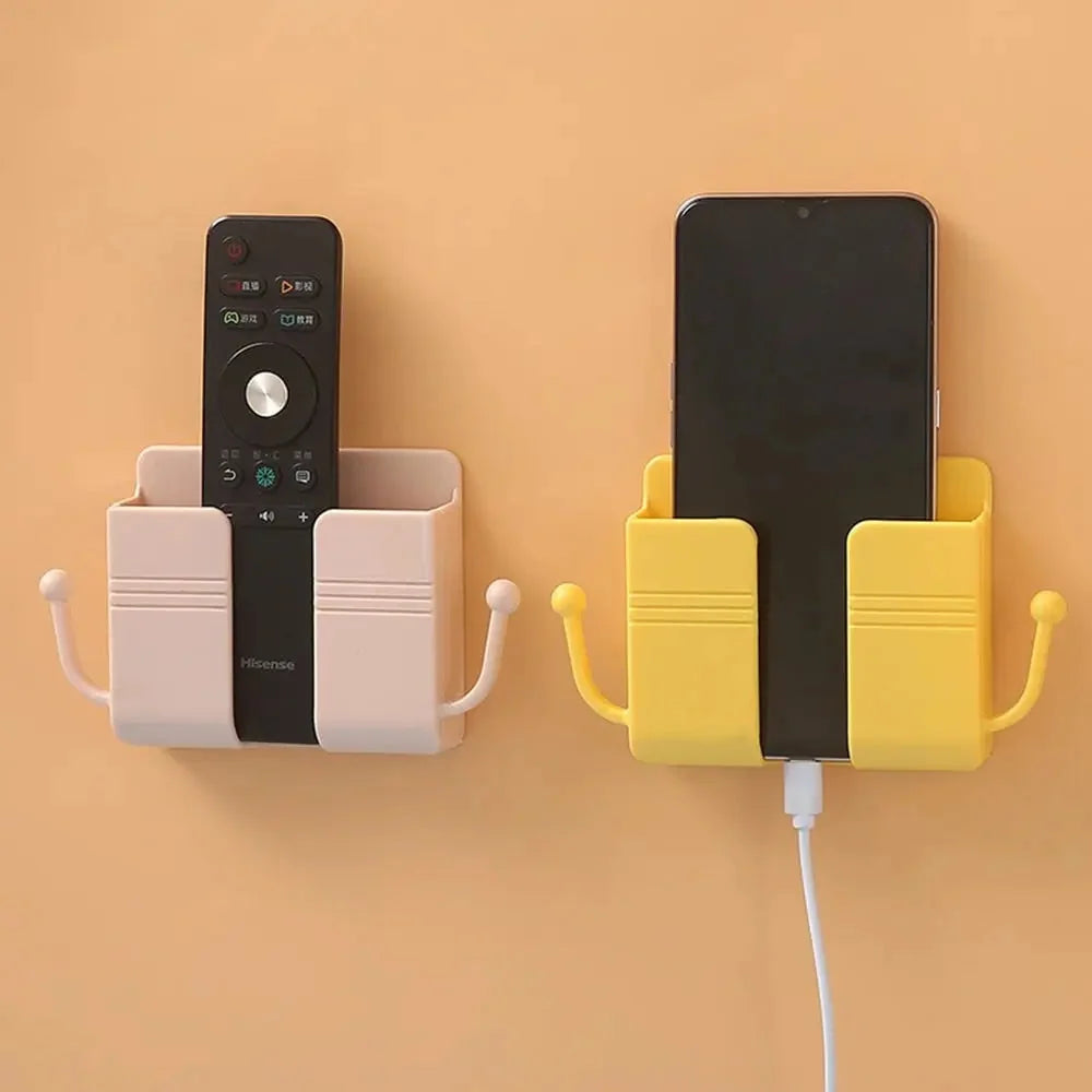 Wall Mount Organizer Phone & Remote Holder Tool-Free Mounting