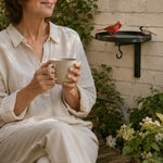 Wall-Mounted Bird Bath 4-in-1 Feeder & Planter Rust-Resistant Metal