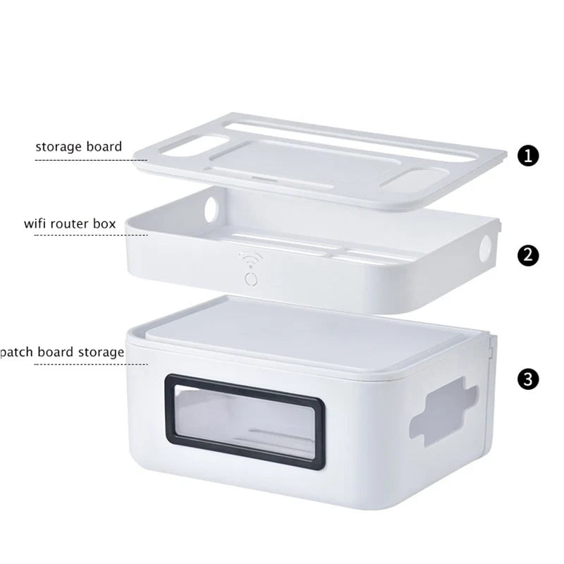 Wall-Mounted Cable Organizer Ventilated Waterproof