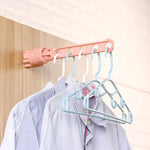 Wall-Mounted Clothes Hanger Stainless Steel Folding 180° Space-Saving Design