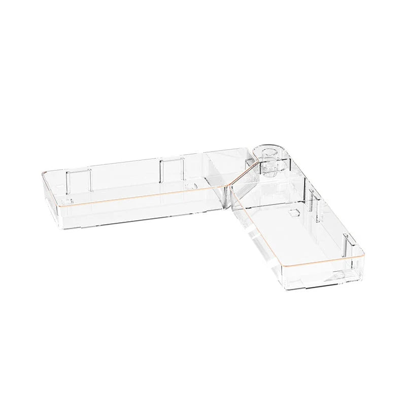 Wall-Mounted Corner Shelf 180° Adjustable Drill-Free Draining Bottom
