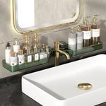 Wall-Mounted Corner Shelf 180° Adjustable Drill-Free Draining Bottom