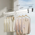 Wall-Mounted Drying Rack Foldable Aluminum Space-Saving