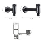 Wall-Mounted Faucet 304 Stainless Steel Space-Saving Rust-Resistant