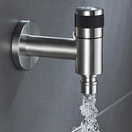 Wall-Mounted Faucet 304 Stainless Steel Space-Saving Rust-Resistant