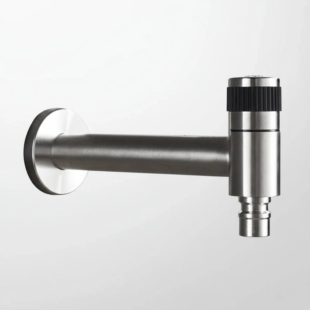 Wall-Mounted Faucet 304 Stainless Steel Space-Saving Rust-Resistant