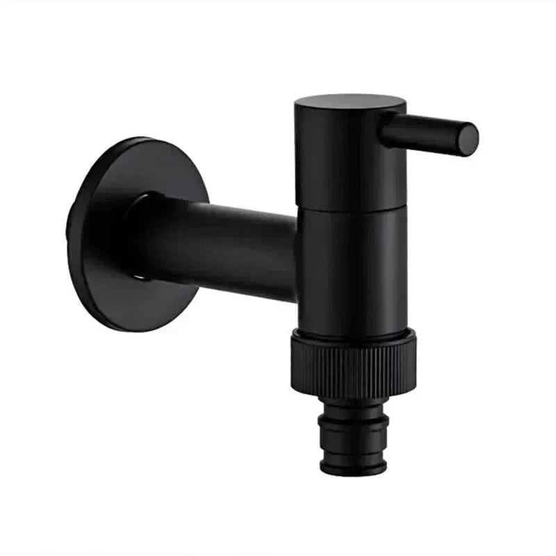 Wall-Mounted Faucet Solid Brass Matte Black Finish