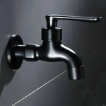 Wall-Mounted Faucet Solid Brass Matte Black Finish