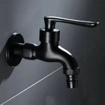 Wall-Mounted Faucet Solid Brass Matte Black Finish