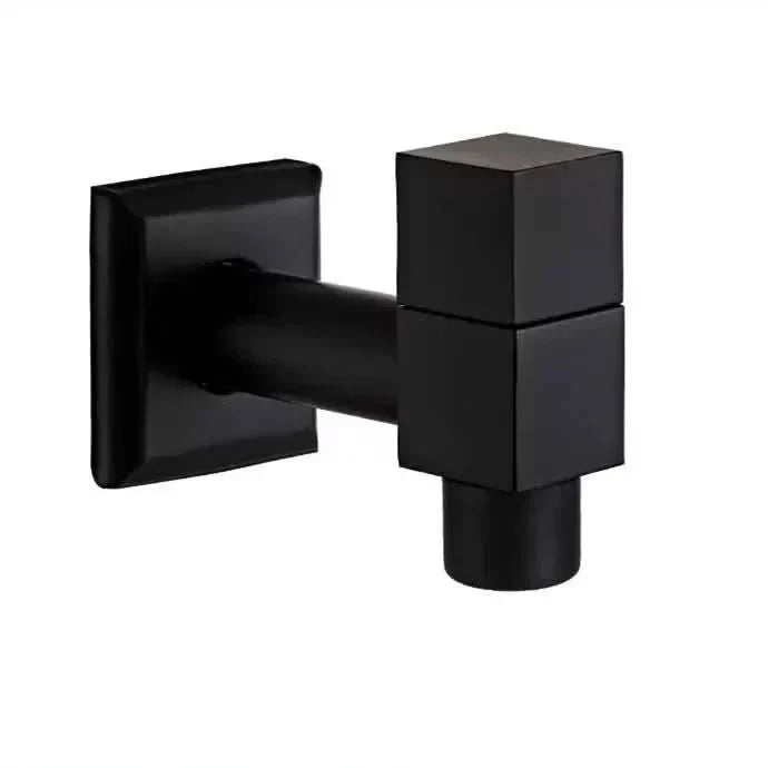 Wall-Mounted Faucet Solid Brass Matte Black Finish