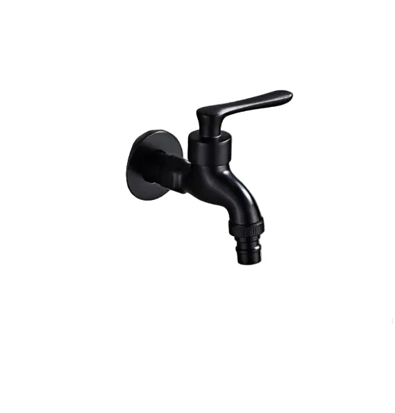 Wall-Mounted Faucet Solid Brass Matte Black Finish