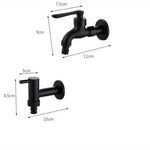 Wall-Mounted Faucet Solid Brass Matte Black Finish