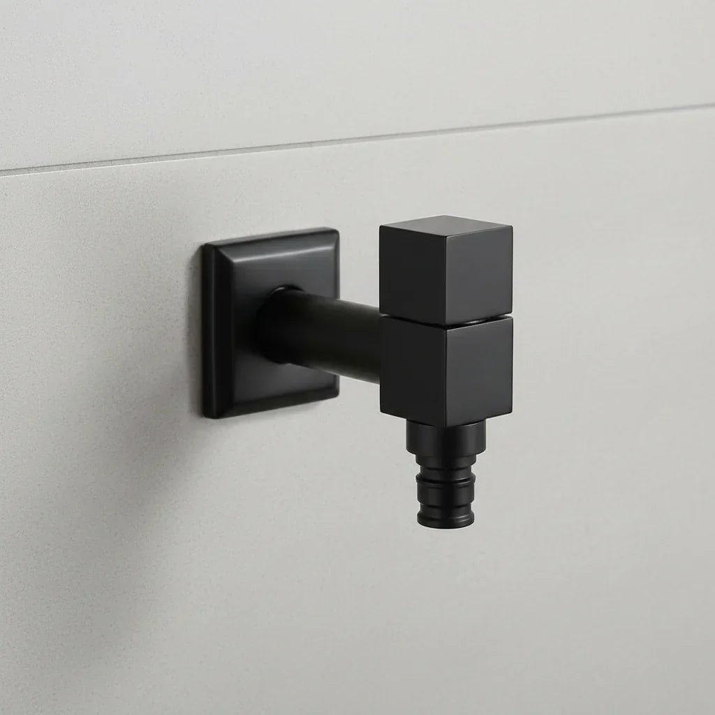 Wall-Mounted Faucet Solid Brass Matte Black Finish