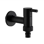 Wall-Mounted Faucet Solid Brass Matte Black Space-Saving