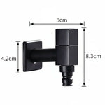 Wall-Mounted Faucet Solid Brass Matte Black Space-Saving