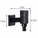 Wall-Mounted Faucet Solid Brass Matte Black Space-Saving