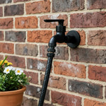 Wall-Mounted Faucet Solid Brass Matte Black Space-Saving