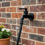 Wall-Mounted Faucet Solid Brass Matte Black Space-Saving