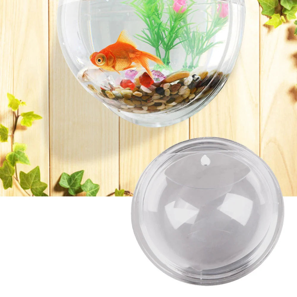 Wall-Mounted Fish Tank Acrylic Space-Saving Wide Hanging Hole