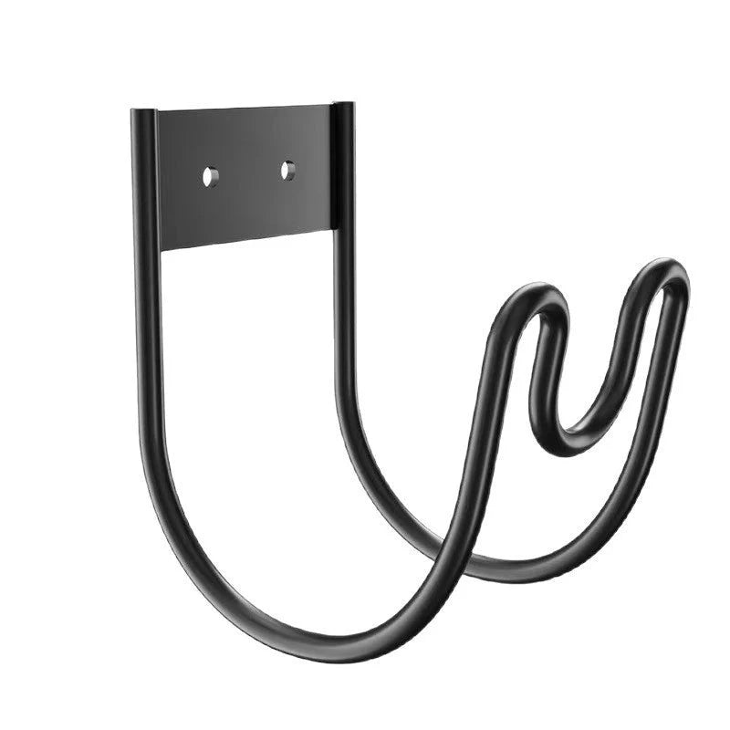 Wall-Mounted Hose Holder Curved Metal Double Hook