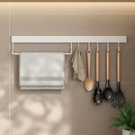 Wall-Mounted Kitchen Organizer Stainless Steel Space-Saving Cutting Board & Utensil Holder