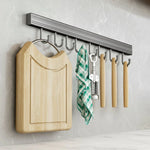 Wall-Mounted Kitchen Organizer Stainless Steel Space-Saving Cutting Board & Utensil Holder