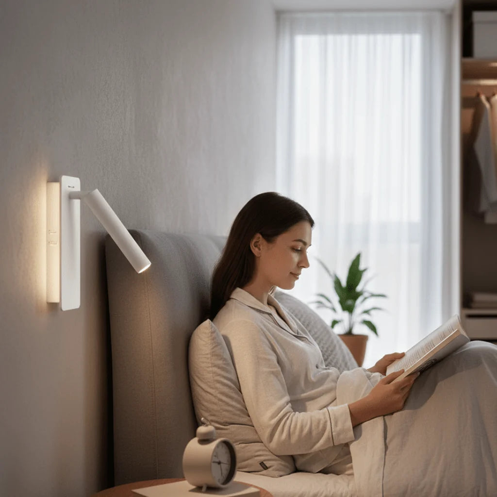 Wall-Mounted LED Lamp Rotating Head Warm & Cool Light