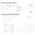 Wall-Mounted LED Lamp Rotating Head Warm & Cool Light