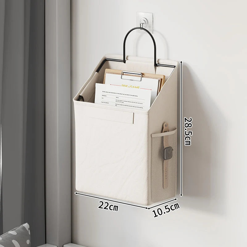 Wall-Mounted Mail Organizer Mesh Pocket Space-Saving Vertical Storage