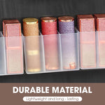 Wall-Mounted Organizer Box Clear Self-Adhesive Multi-Compartment Pack of 10