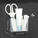Wall-Mounted Organizer Box Clear Self-Adhesive Multi-Compartment Pack of 10