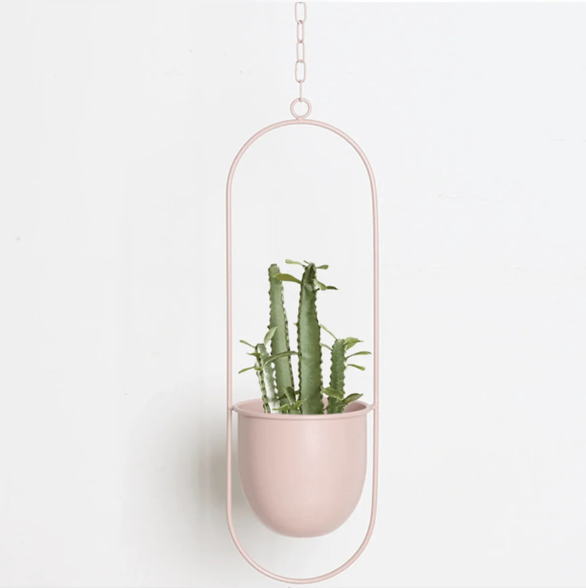 Wall-Mounted Plant Holder Iron Adjustable Chain Space-Saving