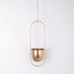 Wall-Mounted Plant Holder Iron Adjustable Hanging Chain Space-Saving