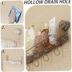 Wall-Mounted Shelf Suction Cup Detachable Hooks