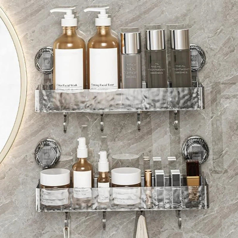 Wall-Mounted Shelf Suction Cup Detachable Hooks