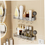 Wall-Mounted Shelf Suction Cup Detachable Hooks
