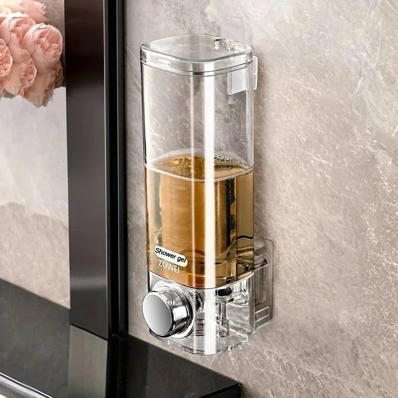 Wall-Mounted Soap Dispenser No-Drill Adhesive Mount