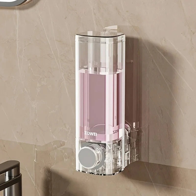 Wall-Mounted Soap Dispenser No-Drill Adhesive Mount