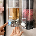 Wall-Mounted Soap Dispenser No-Drill Adhesive Mount
