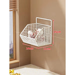 Wall-Mounted Storage Basket Ventilated Plastic Double-Tiered