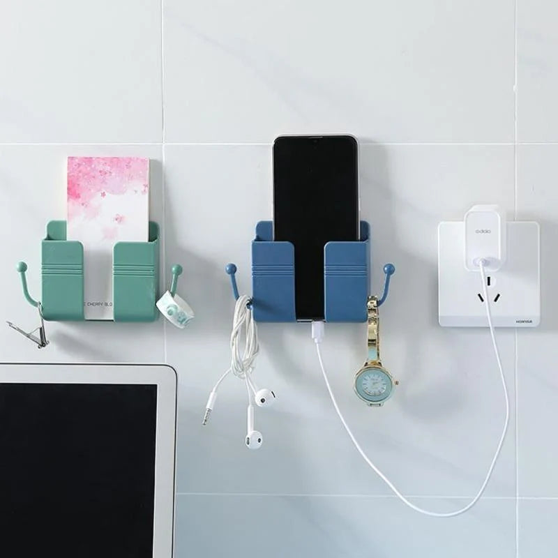 Wall-Mounted Storage Box Built-In Charging Port No-Strap Mount