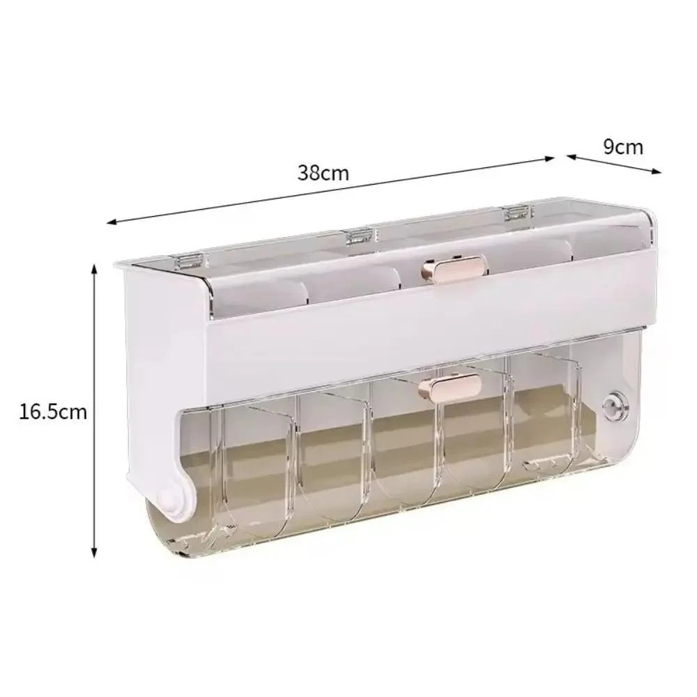 Wall-Mounted Storage Organizer Adhesive Mount Adjustable Dividers