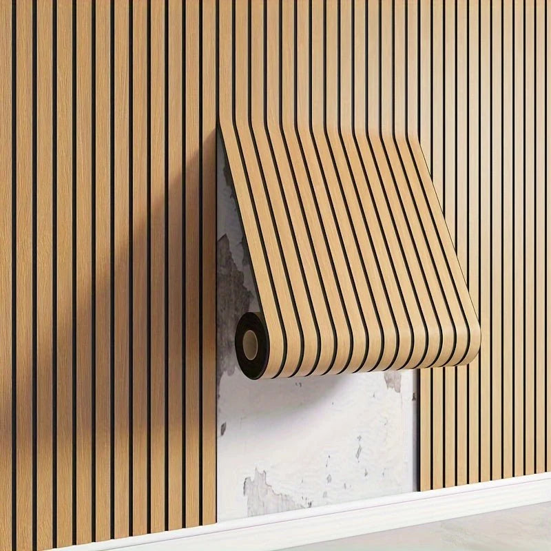 Wall Panels Self-Adhesive Textured Wood Grain Moisture-Resistant