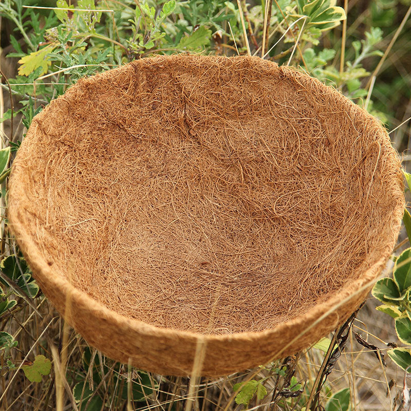 Wall Planter Half-Round Steel Frame Coconut Fiber Liner