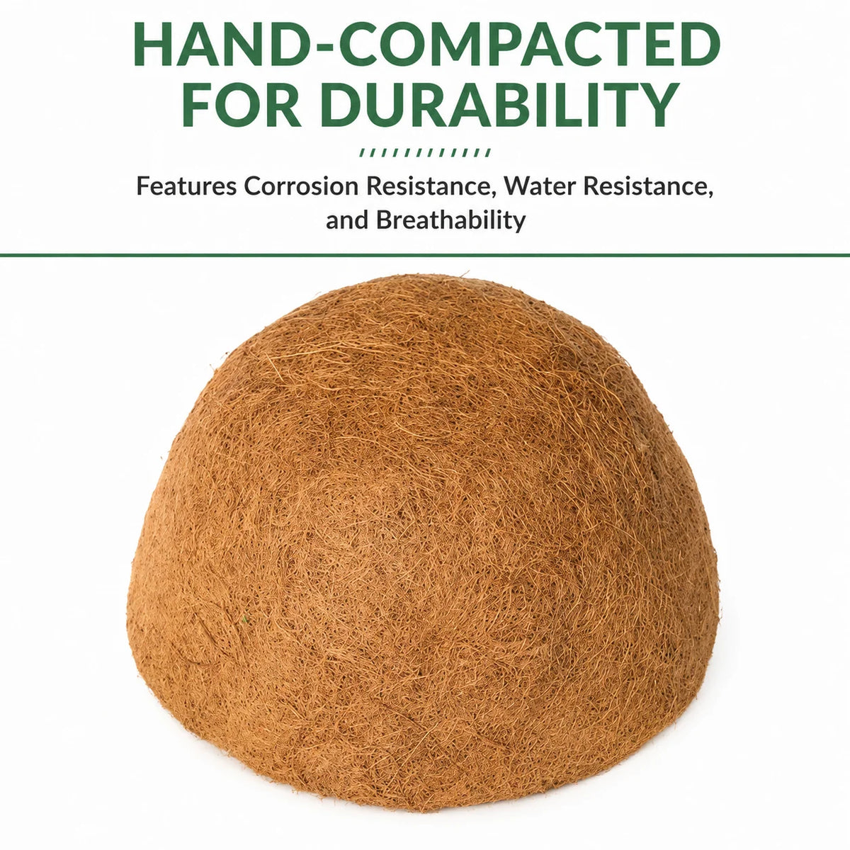 Wall Planter Half-Round Steel Frame Coconut Fiber Liner