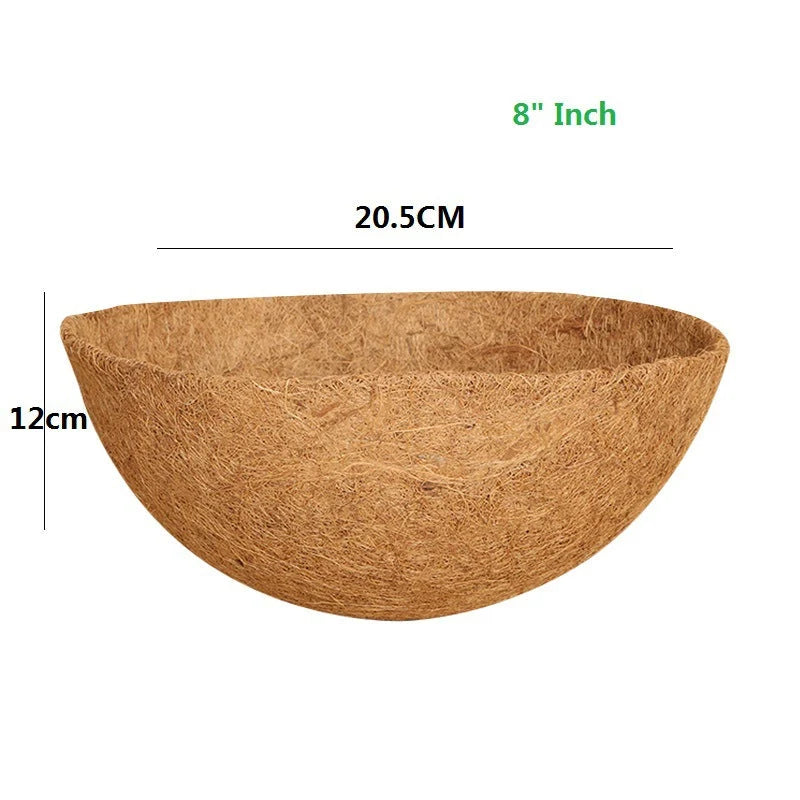 Wall Planter Half-Round Steel Frame Coconut Fiber Liner